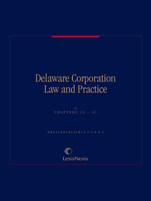 cover image of Delaware Corporation Law and Practice